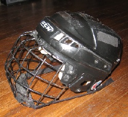 used hockey helmet